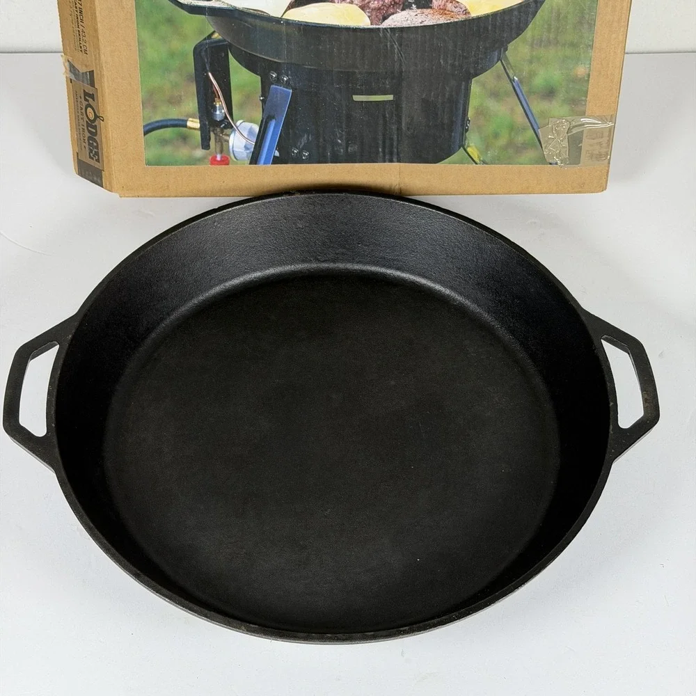 Lodge 17-Inch Cast Iron Skillet 17SK Dual Handle Pre-Seasoned USA Made